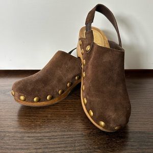 Tory Burch suede clogs